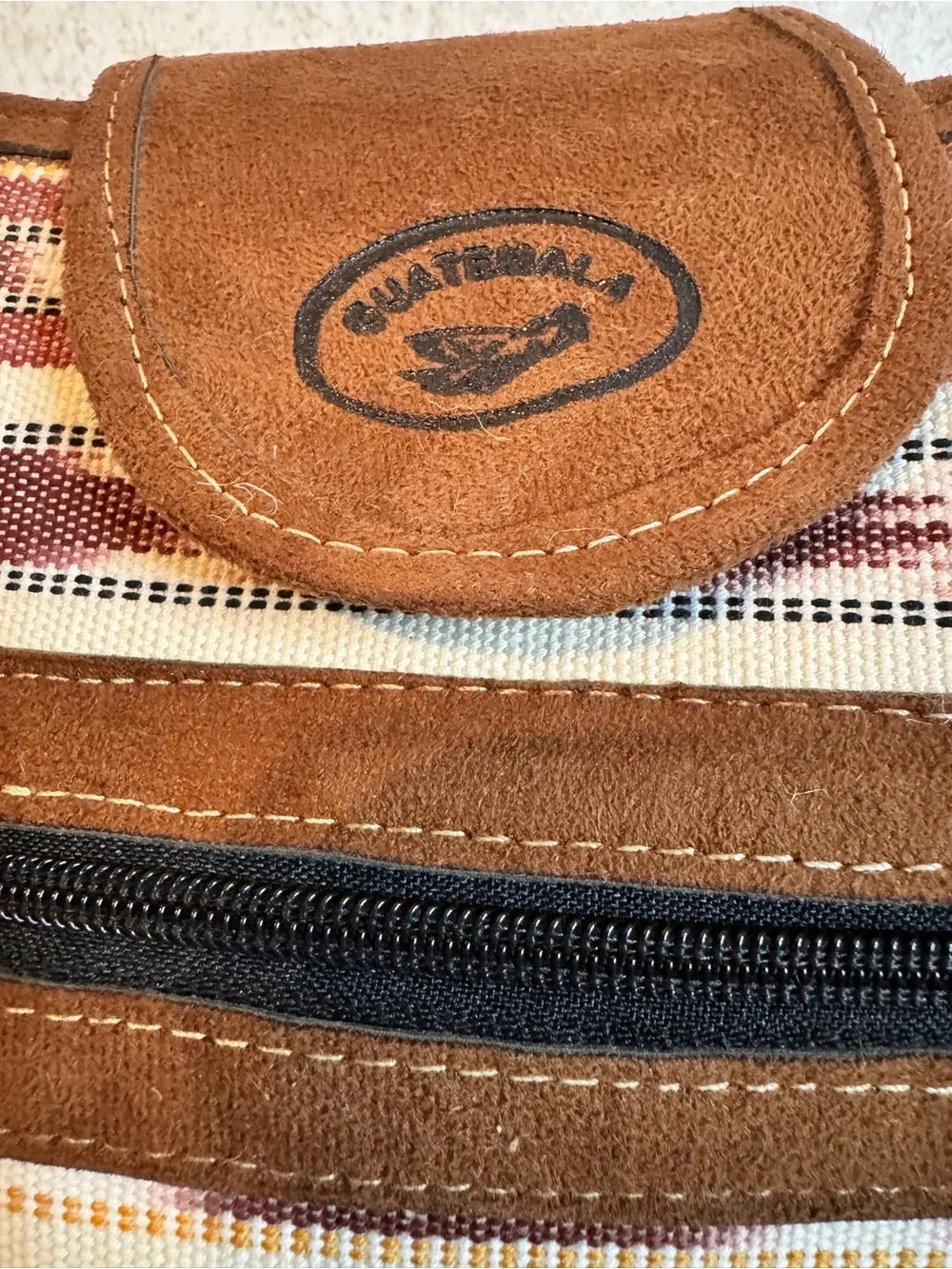 Southwest-Patterned Brown Canvas Tote Bag